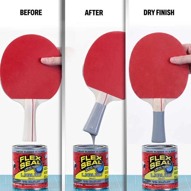Alt view image 4 of 7 - Rubber Sealant Coating, Waterproof, Gray, 16 oz Stops leaks fast, brush, roll, dip or pour on, UV resistant, prevents rust, corrosion, roof, basement, RV, gutters, masonry