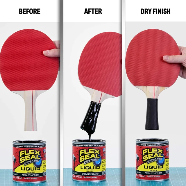 Alt view image 4 of 7 - Rubber Sealant Coating, Waterproof, Black, 16 oz Stops leaks fast, brush, roll, dip or pour on, UV resistant, prevents rust, corrosion, roof, basement, RV, gutters, masonry