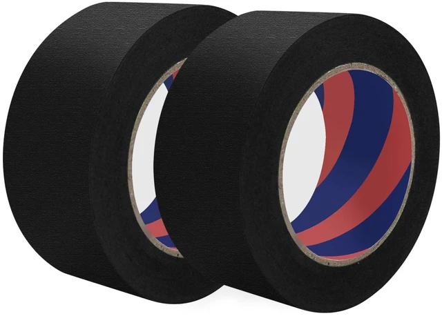 Main image of Painters Tape, 2 inch x 55 Yards x 2 Rolls Black Painters Masking Tape for Indoor and Outdoor Use, Medium Adhesive Paint Tape for DIY Crafts, Arts, Painting, Easy Removal