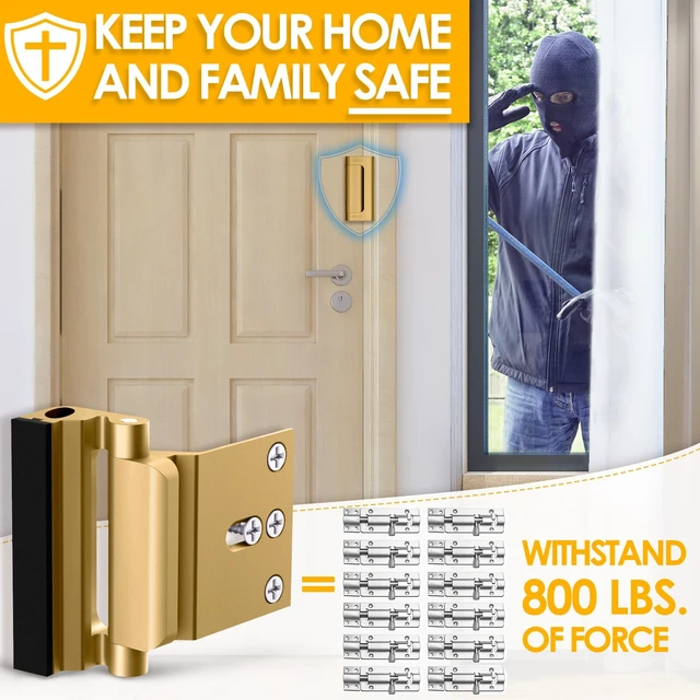 Alt view image 3 of 7 - Child Proof Door Lock Door Locks for Kids Safety Front Door Child Lock Door Reinforcement Lock Home Security Door Latch Toddler Door Lock Night Lock Inside Door Safety Prevent Entry Child Protect