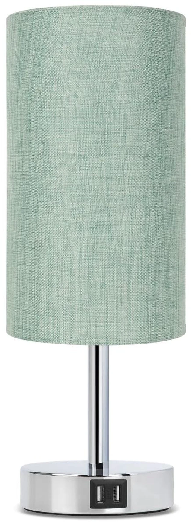 Main image of Bedside Lamp with USB Port - Touch Control Table Lamp for Bedroom 3 Way Dimmable Nightstand Lamp with Round Denim Fabric Shade for Living Room, Dorm, Home Office (LED Bulb Included)