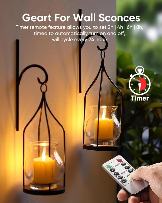 Alt view image 4 of 6 - 2"x 2" Rechargeable Flameless Votive Candles with Remote Timer, 12 Pack 2/4/6/8H Timer Function, USB Charging Cable Included, Battery Operated, Wedding & Christmas Table Decor