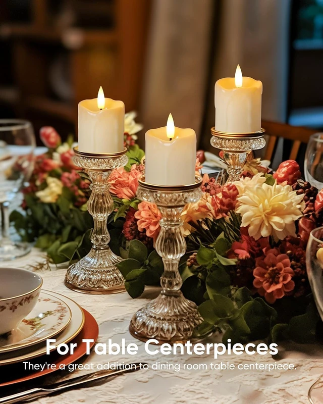 Alt view image 6 of 6 - 2"x 2" Rechargeable Flameless Votive Candles with Remote Timer, 12 Pack 2/4/6/8H Timer Function, USB Charging Cable Included, Battery Operated, Wedding & Christmas Table Decor