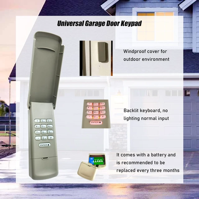 Alt view image 2 of 6 - 2026 Upgraded 877MAX+893MAX Garage Door Opener Keypad Remote Combo, Replaces For G940EV-P2/371LM/CMXZDCG440/878MAX/877LM/377LM/890MAXCompatible with LiftMaster/Chamberlain/Craftsman Garage Door Opener