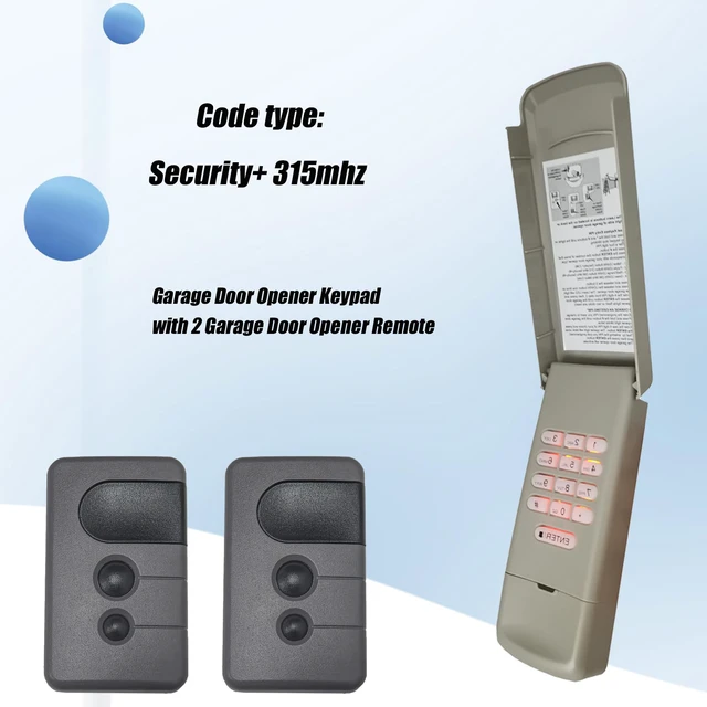 Alt view image 2 of 6 - 2026 Upgraded 877MAX+371LM Garage Door Keypad & 2 Remote Combo Compatible with Sears Craftsman Garage Door Opener, Replace for 139.53753 53753 139.18191 HBW2028 for Purple Learn Button (2006-2013)