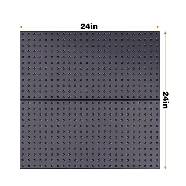 Alt view image 2 of 6 - Metal Pegboard Wall Panels, Peg Boards for Garage Tool Storage Heavy Duty Pegboard Tool Storage Kit for Home, Craft Room Black 2 Pcs