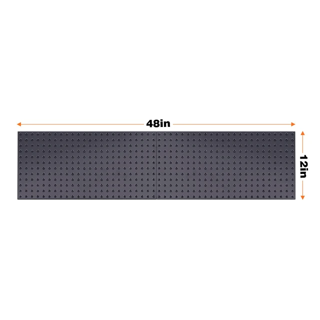 Alt view image 3 of 6 - Metal Pegboard Wall Panels, Peg Boards for Garage Tool Storage Heavy Duty Pegboard Tool Storage Kit for Home, Craft Room Black 2 Pcs