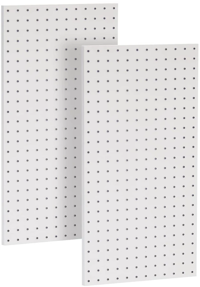 Main image of Metal Pegboard Wall Panels, Peg Boards for Garage Tool Storage Heavy Duty Pegboard Tool Storage Kit for Home, Craft Room Gray 2 Pcs
