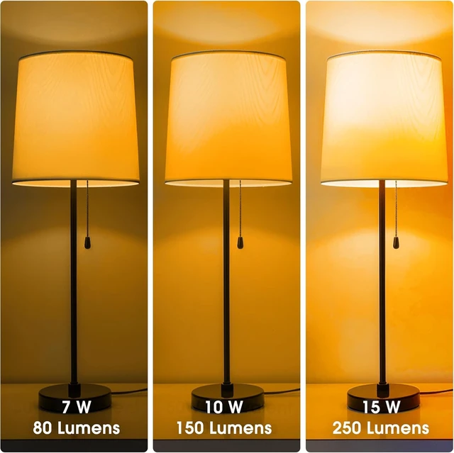 Alt view image 4 of 6 - Amber Light Bulb 3 Way LED Light Bulbs 50 100 150W Equivalent A19 2 Pack, 1800K Amber Warm Bulbs, Perfect for Reading, Three Way A19 E26 Medium Base