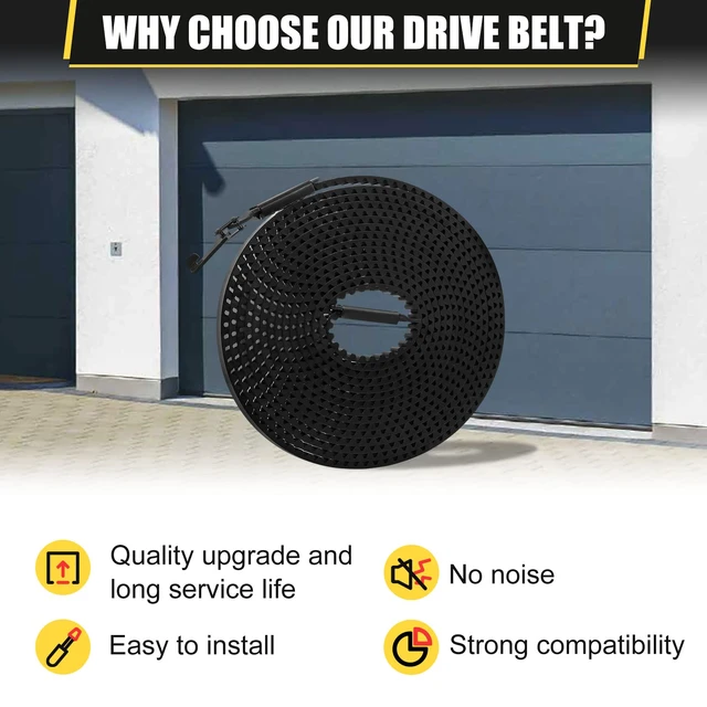 Alt view image 6 of 7 - 41A5434-13 Garage Door Belt 255", Drive Belt for 8FT High Garage Door 041A5434-13A Replacement Belt Compatible with liftmaster/Chamberlain/sentex Belt Models 3280, 2280, 2280R,2500, 2580, 3580
