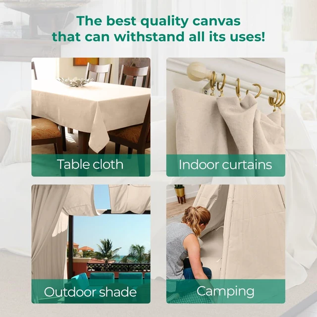 Alt view image 4 of 7 - Canvas Drop Cloth for Painting 9x6 feet Pack of 4-8oz Painters Drop Cloths for Painting - All Purpose Canvas Tarps for Floor & Furniture Protection - Recycled Cotton Fabric