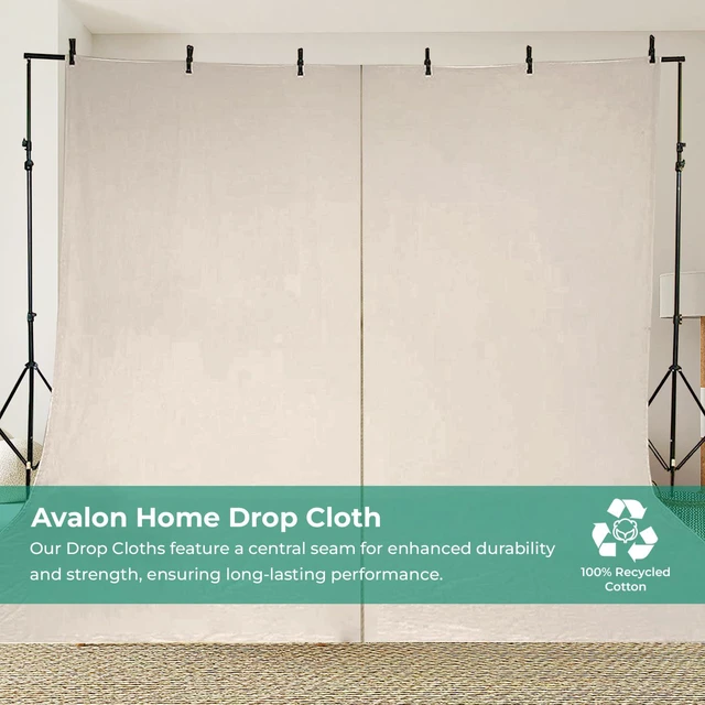 Alt view image 7 of 7 - Canvas Drop Cloth for Painting 9x6 feet Pack of 4-8oz Painters Drop Cloths for Painting - All Purpose Canvas Tarps for Floor & Furniture Protection - Recycled Cotton Fabric