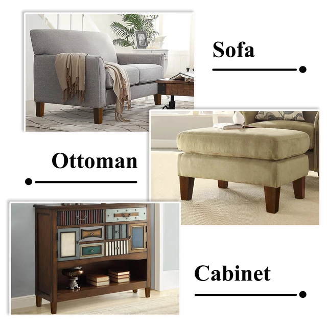 Alt view image 5 of 7 - Wood Furniture Legs 6 inch Sofa Legs Square Couch Legs Universally Applicable Replacement Legs for Ottoman, Dresser, Easy to Install, Normal Size for U.S.Made and Other Furniture