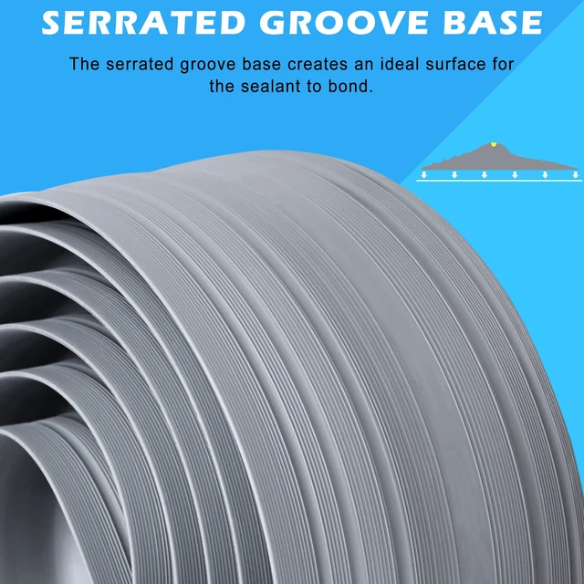 Alt view image 4 of 6 - Garage Door Bottom Seal Strip, Weatherproof EPDM Rubber Threshold, Fits All Standard Doors, Easy for DIY Homeowners, No Adhesive (20Ft, Grey)