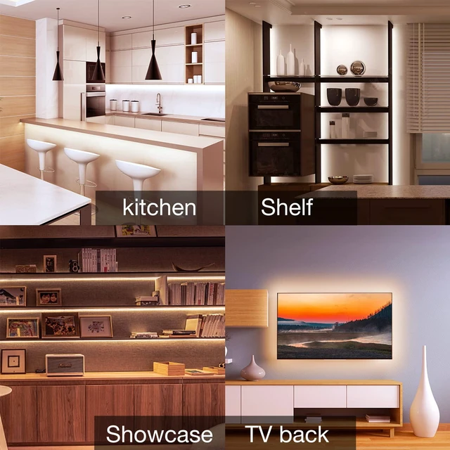 Alt view image 6 of 7 - Under Cabinet Lighting kit, 10 PCS LED Strip Lights with Remote, Dimmable Under Cabinet Lights for Kitchen Cabinet, Counter, TV Back,Showcase 2700K-6500K Warm to Daylight White,Timing,16.4ft