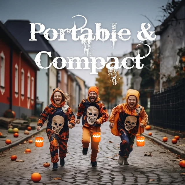 Alt view image 4 of 7 - 3-Pack Halloween Pumpkin Lantern, Collapsible Jack O Lantern | Pumpkins with Lanyard, Halloween Party Favors, Light up Pumpkin Outdoor for Halloween Party Decoration, Battery Included