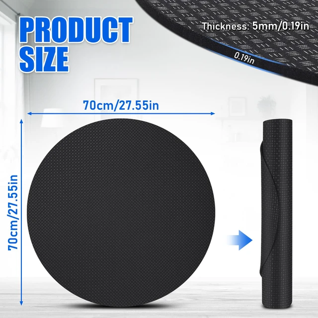 Alt view image 2 of 7 - Recliner Pad for Hardwood Floors, Double-Sided Non-Slip, 2 Pack 27.5'' X 27.5'', High-Density PU Padding, Prevents Sliding and Floor Scratches, For Recliners, Sofas and Carpet, Round