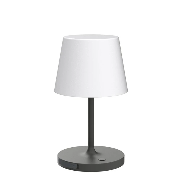 Alt view image 4 of 7 - Outdoor Battery Operated Table Lamp Waterproof, 4000mAh Cordless Table Lamp Rechargeable, Touch Dimmable Desk Lamp, LED Night Light for Patio Camping Restaurant Home, H9.6in, Dark Grey