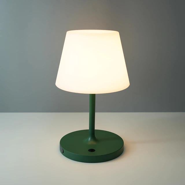 Main image of Outdoor Battery Operated Table Lamp Waterproof, 4000mAh Cordless Table Lamp Rechargeable, Touch Dimmable Desk Lamp, LED Night Light for Patio Camping Restaurant Home, H9.6in, Green