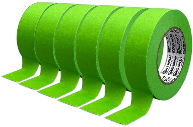 Main image of Painters Tape for Car Paint Green No Residue Automotive Masking Tape for Automotive Painting - Heat Resistant for Paint Booth,0.94 Inches X 60 Yards, 6 Rolls