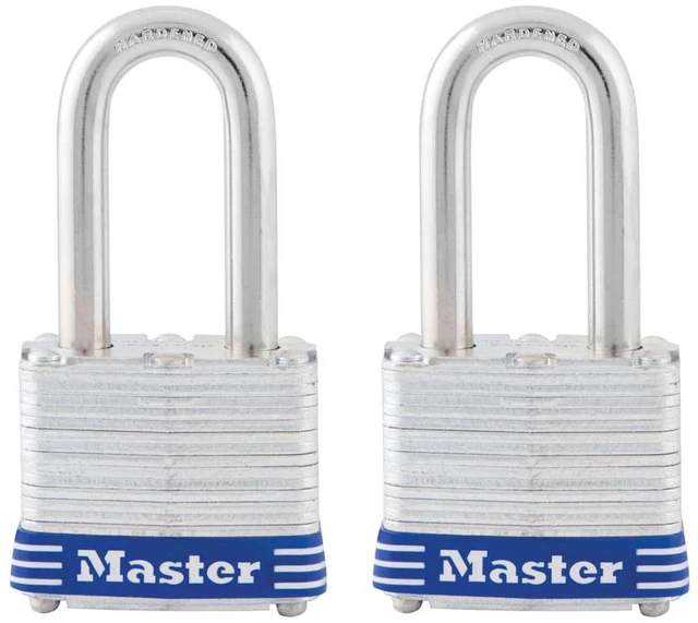 Main image of 3TLF Laminated Steel Padlock with Key, 2 Pack Keyed-Alike