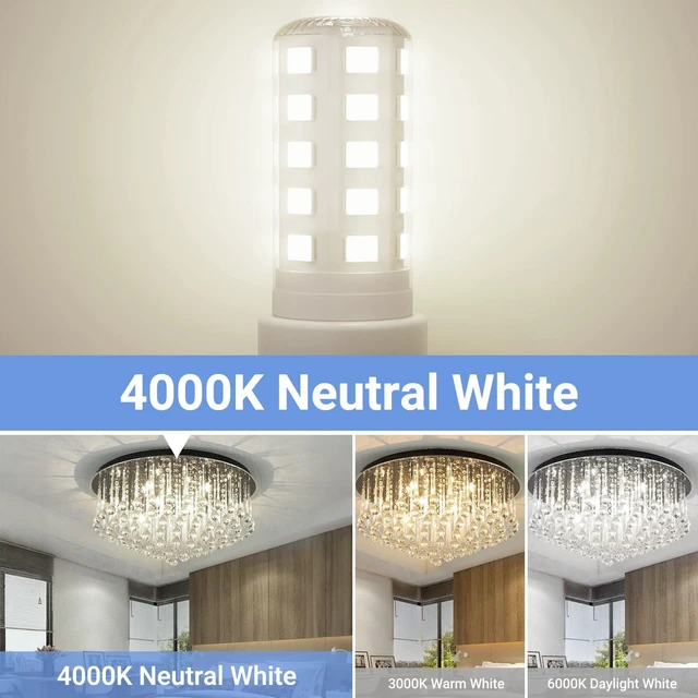 Alt view image 5 of 7 - G9 LED Bulb 4W, 4000K Neutral White 6 Pack, 40 Watt Eq, G9 Base,120V T4 G9 Halogen Replacement, G 9 Bi-pin Base Light Bulbs for Chandelier, 450 LM 360 Beam Angle for Home Lighting, Non-dimmable