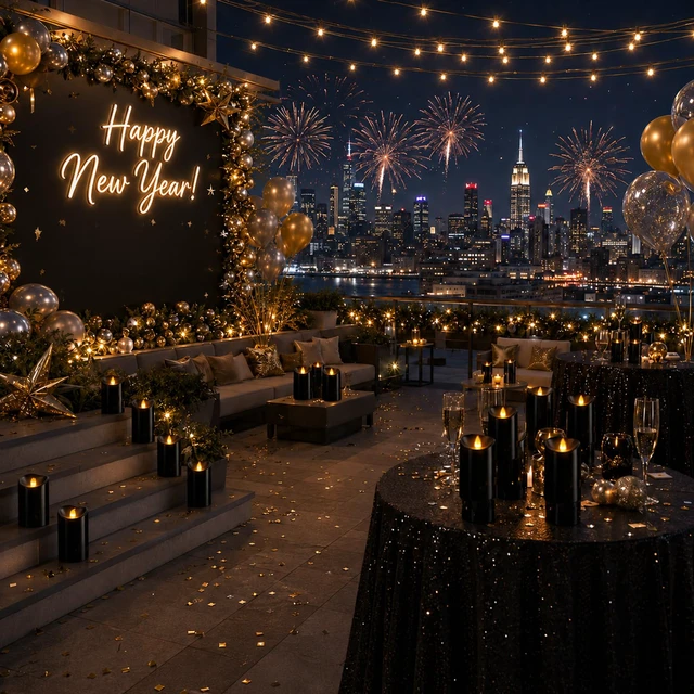 Alt view image 6 of 7 - Flameless Candles 3"D X 6"H Set of 12 Outdoor Indoor Ivory Pillars Battery Operated Flickering Candles Include 8-Key Remote Timer Function, Black Waterproof Candles for Wedding, Aniversary Decor
