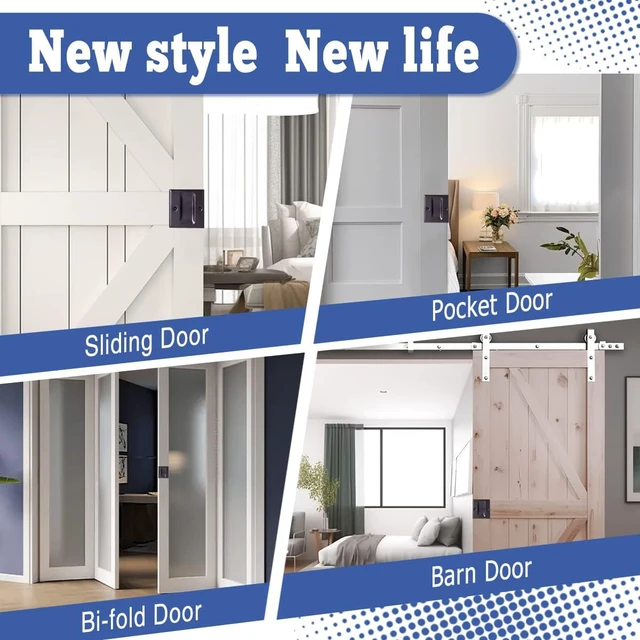 Alt view image 5 of 6 - 4 Pack Privacy Pocket Door Pull - No Switch Plate, Replace Old/Damaged Pull, 2-3/4x2-1/2, for 1-3/8 Thickness Door, Oil Rubbed Bronze