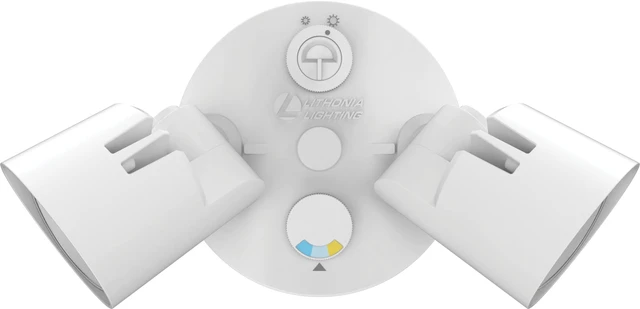 Alt view image 6 of 7 - HomeGuard 2-Light LED Outdoor Flood Lights, Outdoor LED Lights, Dusk to Dawn Sensor, Adjustable Lumens, Selectable Color, Round Heads, White (HGX LED 2RH ALO SWW2 120 PE WH M2)