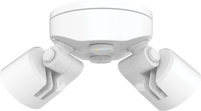 Alt view image 7 of 7 - HomeGuard 2-Light LED Outdoor Flood Lights, Outdoor LED Lights, Dusk to Dawn Sensor, Adjustable Lumens, Selectable Color, Round Heads, White (HGX LED 2RH ALO SWW2 120 PE WH M2)