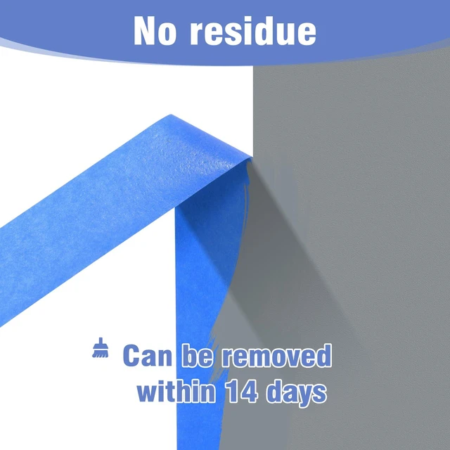 Alt view image 4 of 7 - 3 Rolls Painters Tape 2 Inch Wide Blue Painters Tape for Wall Painting 1.89In × 55Yd × 3Rolls Upgrade Washi Tape UV Resistant Multi-Surface Masking Tape for Painting Edge Treatment DIY Crafts