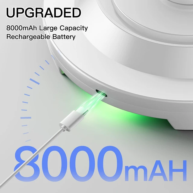 Alt view image 3 of 7 - 2 Pack Newly Upgraded 8000mAh Rechargeable Ceiling Light Motion Sensor, Battery-Operated Wireless Ceiling Light with Remote for Shower, Bathroom, Closet, Stairs, Shed, Hallway, Porch