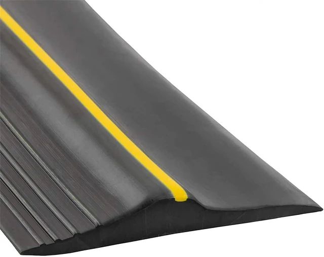 Main image of Universal Garage Door Bottom Threshold Seal Strip,Weatherproof Rubber DIY Weather Stripping Replacement, Not Include Sealant/Adhesive (16Ft, Black)
