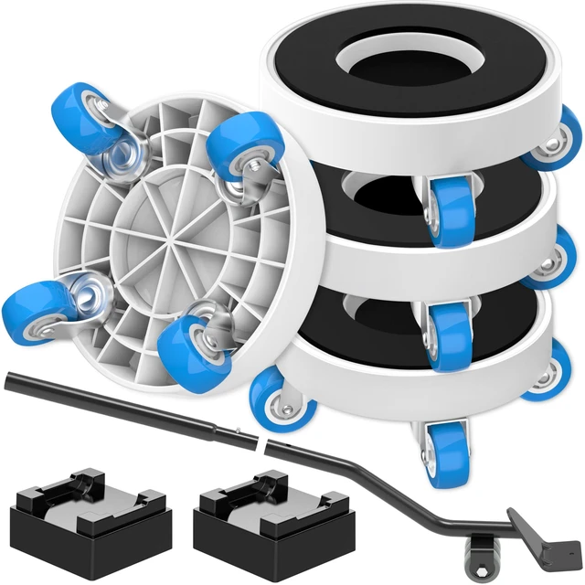 Main image of New Upgrade Furniture Movers with Wheels: Deep Groove for More Secure Grip Furniture Sliders with 360° Rotatable Wheels - Moving Heavy Duty Sofa Bed on Hardwood Floors - Load Capacity Up to 750lb