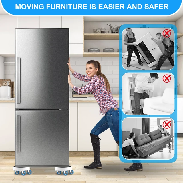 Alt view image 5 of 7 - New Upgrade Furniture Movers with Wheels: Deep Groove for More Secure Grip Furniture Sliders with 360° Rotatable Wheels - Moving Heavy Duty Sofa Bed on Hardwood Floors - Load Capacity Up to 750lb