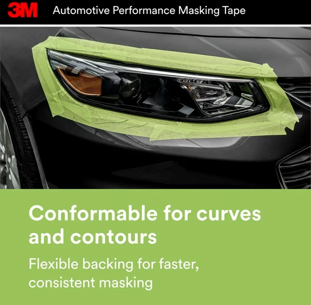 Alt view image 5 of 7 - Automotive Performance Masking Tape, 03435, 48 mm x 32 m, 1 Roll