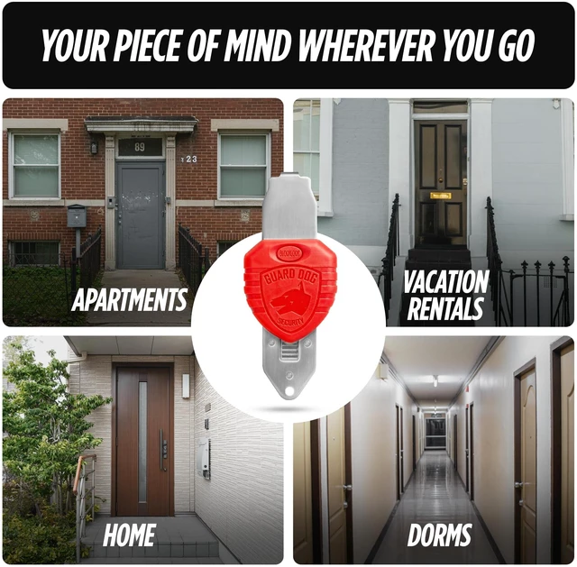 Alt view image 6 of 7 - Blocklock Portable Door Lock, Hotel Door Locks for Travelers Security, Tough & Durable, Apartment Door Security, Home Security, Travel Essentials (Red 1 Pack)