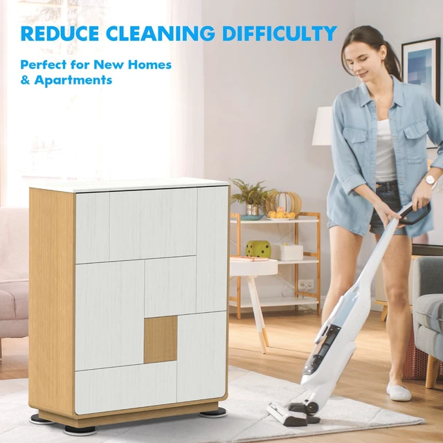 Alt view image 4 of 7 - 16-Pack Furniture Movers Sliders for Carpet & Hardwood Floors, Save 80% Effort Safely and Easily, The Glide Tool Set for Heavy Furniture and Appliances, Reusable Moving Pads (16 Plastic 3.5" Sliders)