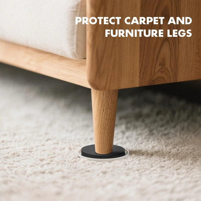 Alt view image 5 of 7 - 16-Pack Furniture Movers Sliders for Carpet & Hardwood Floors, Save 80% Effort Safely and Easily, The Glide Tool Set for Heavy Furniture and Appliances, Reusable Moving Pads (16 Plastic 3.5" Sliders)