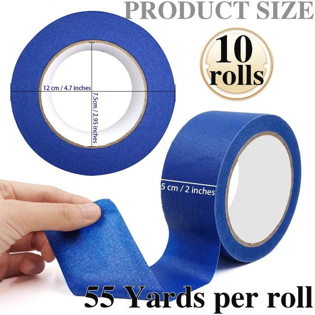 Alt view image 2 of 7 - Painters Tape 2 Inch Wide, 2 Inches X 55 Yards X 10 Rolls