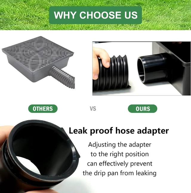 Alt view image 3 of 7 - Gutter Downspout Extensions,Catch Basin Low Profile Downspout Extender | No Deep Dig Catch Basin, Flexible Pipe Extension to 5.1ft, Protect House Foundation