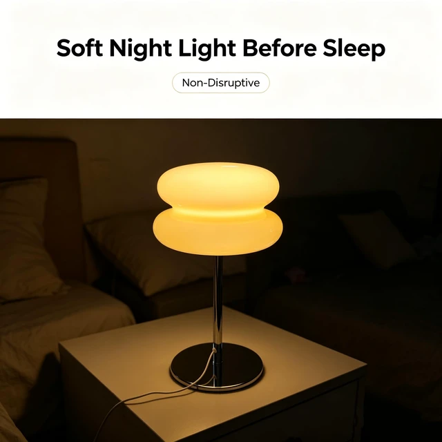 Alt view image 7 of 7 - Mushroom lamp, Bedroom Medieval Modern Bedside Table lamp for Night Stands, Vintage dimmable Small Lamps, Cute Cool Desk Lamps Home Room Aesthetic Decor for Living Room(Cream)