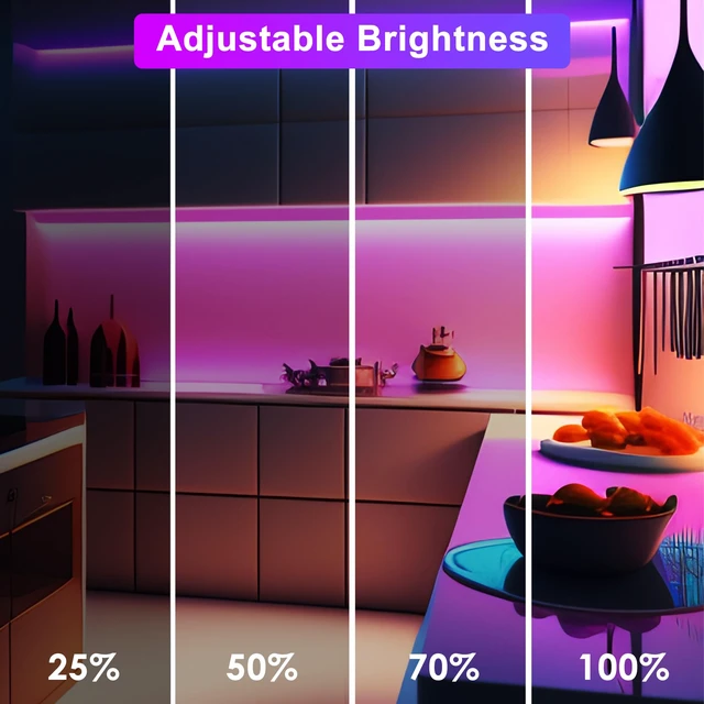 Alt view image 3 of 7 - 3 PCS 12-inch Plug-in Under Cabinet Lights, Ultra-Thin Multicolor Dimmable Lighting for Kitchen Cabinets, Counters, Workbenches, Desks and Shelves