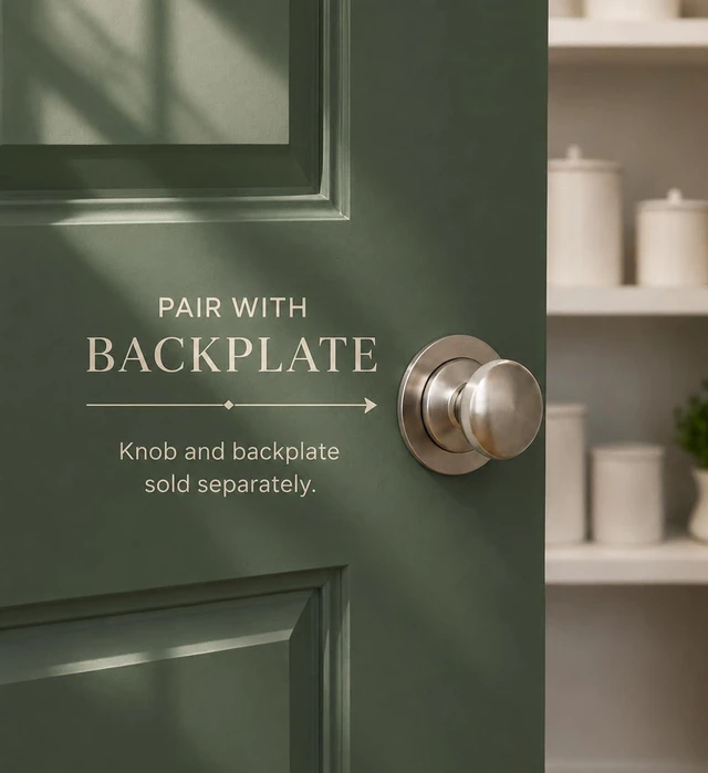 Alt view image 6 of 6 - 8-Pack Brushed Satin Nickel 1.5" Bifold Closet Cabinet Knob Pull Large Wide Base Zinc Round Kitchen Cabinet Wardrobe Dresser Dummy Doorknobs, Furniture Laundry Sideboard Buffet Drawer Handle