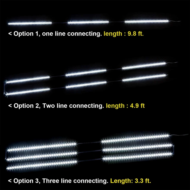 Alt view image 2 of 7 - 9.8ft Under Counter Light, Dimmable LED Cabinet Lighting with Remote 6 PCS 20inch,6000K White, Timing, 16W 1500LM, Light Bars with RF Remote for Kitchen,Shelf,Pantry,Showcase,Desk,Cupboard