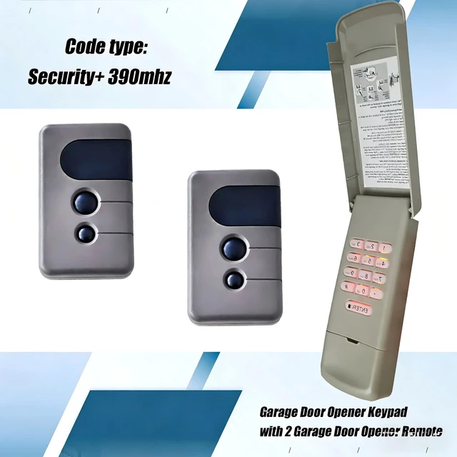 Alt view image 5 of 6 - 2026 Upgraded 877MAX+971LM Keypad & 3-Button Remote Combo, Compatible with Sears Craftsman 139.53680 HBW1255 139.53879,Works with Red/Orange/Green Learn Button (1993-2005).Code Type: Security+ 390 MHz