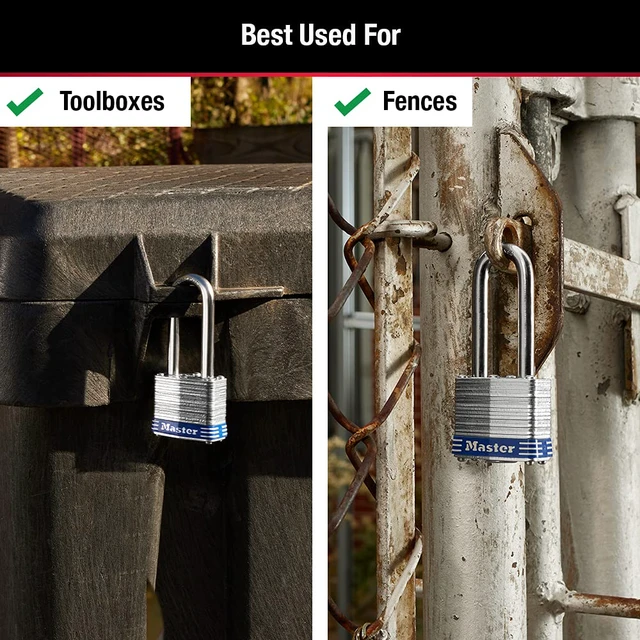 Alt view image 4 of 7 - 3DLH Outdoor Padlock with Key, 1 Pack