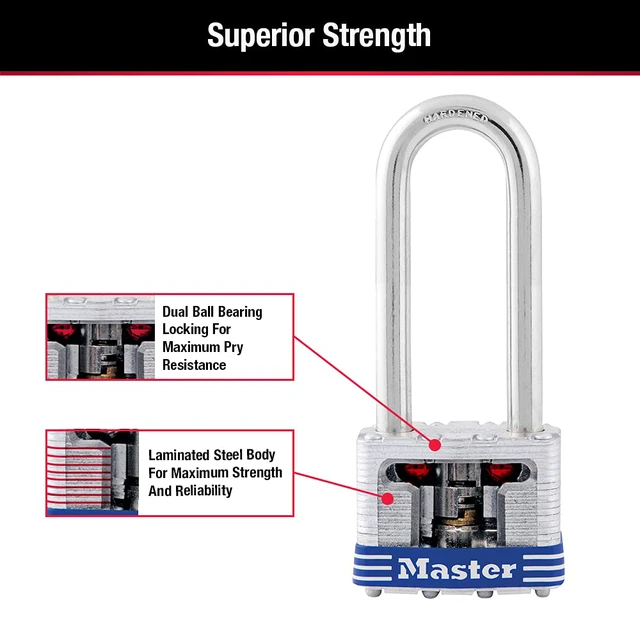 Alt view image 6 of 7 - 3DLH Outdoor Padlock with Key, 1 Pack