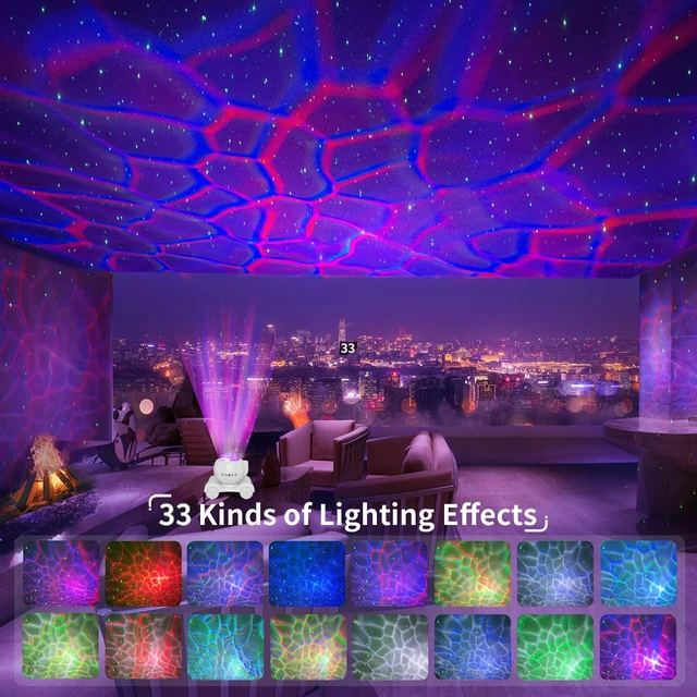 Alt view image 2 of 6 - Galaxy Projector Night Light, Star Bluetooth Speaker, Solid White 33 Dynamic Light Effects, 8 Soothing White Noises, Remote Timer, 360° Adjustable Projection Angle, Ideal Gift, Home Decor