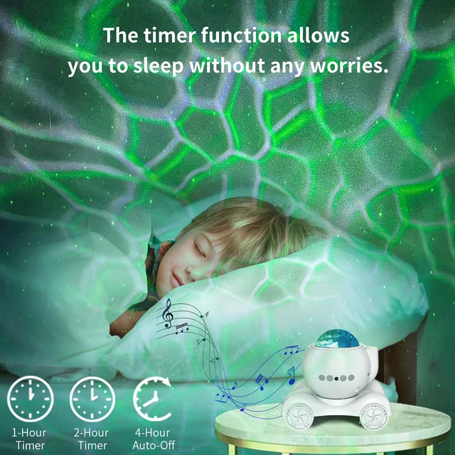 Alt view image 3 of 6 - Galaxy Projector Night Light, Star Bluetooth Speaker, Solid White 33 Dynamic Light Effects, 8 Soothing White Noises, Remote Timer, 360° Adjustable Projection Angle, Ideal Gift, Home Decor